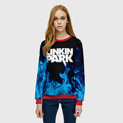 Свитшот женский LINKIN PARK, цвет: 3D-красный — фото 2