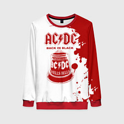 Свитшот женский ACDC Back in Black, цвет: 3D-красный