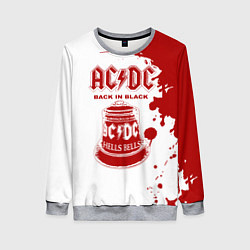 Свитшот женский ACDC Back in Black, цвет: 3D-меланж