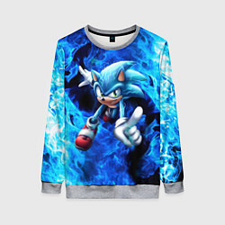 Свитшот женский Blue Sonic, цвет: 3D-меланж