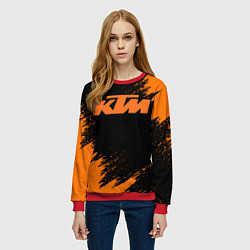 Свитшот женский KTM, цвет: 3D-красный — фото 2