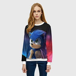 Свитшот женский SONIC, цвет: 3D-белый — фото 2