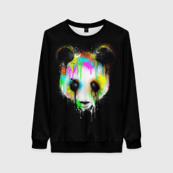 Свитшот женский Панда в краске, цвет: 3D-черный