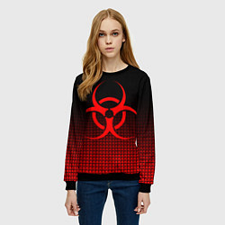 Свитшот женский BIOHAZARD, цвет: 3D-черный — фото 2