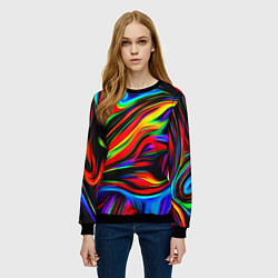 Свитшот женский ABSTRACT, цвет: 3D-черный — фото 2