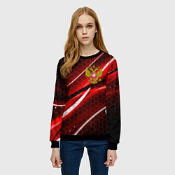 Свитшот женский РОССИЯ, цвет: 3D-черный — фото 2