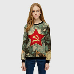 Свитшот женский СССР, цвет: 3D-черный — фото 2