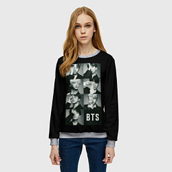 Свитшот женский BTS, цвет: 3D-меланж — фото 2