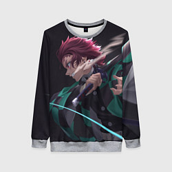 Свитшот женский KIMETSU NO YAIBA, цвет: 3D-меланж