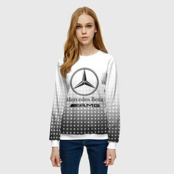 Свитшот женский Mercedes-Benz, цвет: 3D-белый — фото 2
