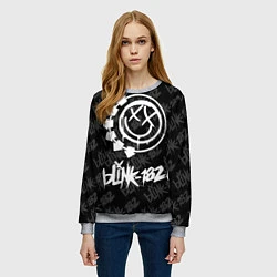 Свитшот женский Blink-182 4, цвет: 3D-меланж — фото 2