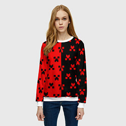 Свитшот женский MINECRAFT CREEPER, цвет: 3D-белый — фото 2