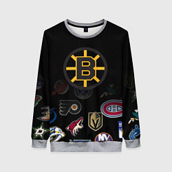 Свитшот женский NHL Boston Bruins Z, цвет: 3D-меланж