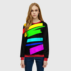 Свитшот женский НЕОНОВЫЕ КРАСКИ, цвет: 3D-красный — фото 2