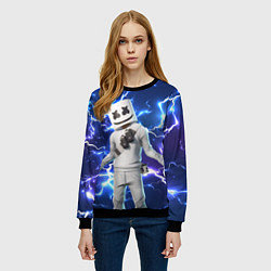 Свитшот женский FORTNITE x MARSHMELLO, цвет: 3D-черный — фото 2