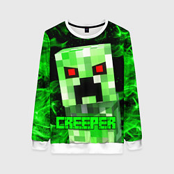 Свитшот женский MINECRAFT CREEPER, цвет: 3D-белый