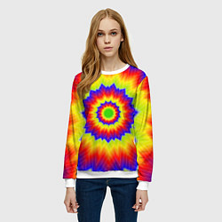 Свитшот женский Tie-Dye, цвет: 3D-белый — фото 2