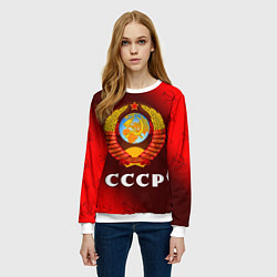 Свитшот женский СССР USSR, цвет: 3D-белый — фото 2