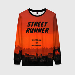 Свитшот женский Street runner, цвет: 3D-черный