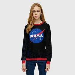 Свитшот женский NASA НАСА, цвет: 3D-красный — фото 2