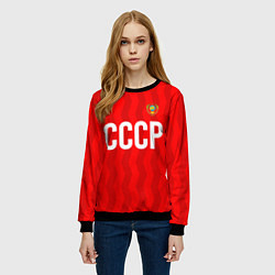 Свитшот женский Форма сборной СССР, цвет: 3D-черный — фото 2