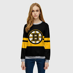 Свитшот женский BOSTON BRUINS NHL, цвет: 3D-меланж — фото 2