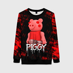 Свитшот женский Roblox Piggy, цвет: 3D-черный