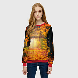 Свитшот женский Что такое осень - это небо, цвет: 3D-красный — фото 2