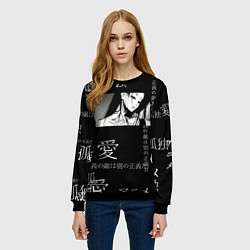 Свитшот женский Аниме девушка, цвет: 3D-черный — фото 2