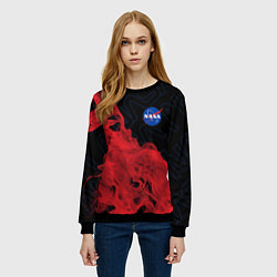Свитшот женский NASA НАСА, цвет: 3D-черный — фото 2