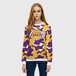 Свитшот женский LA LAKERS ЛЕЙКЕРС, цвет: 3D-белый — фото 2