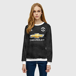 Свитшот женский MANCHESTER UNITED 2021 - AWAY, цвет: 3D-белый — фото 2