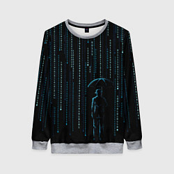 Женский свитшот Двоичный дождь, матрица