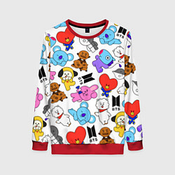 Свитшот женский BTS BT21, цвет: 3D-красный