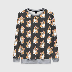 Женский свитшот Корги малыши