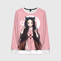 Свитшот женский Nezuko, цвет: 3D-белый