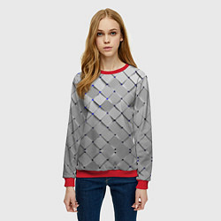 Свитшот женский Геометрия, цвет: 3D-красный — фото 2