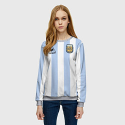 Свитшот женский Diego Maradona 10 Автограф, цвет: 3D-меланж — фото 2