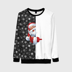 Свитшот женский Дедушка Мороз, цвет: 3D-черный