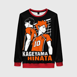 Свитшот женский Haikyuu Hinata Kageyama, цвет: 3D-красный