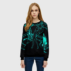 Свитшот женский Neon Dragon, цвет: 3D-черный — фото 2