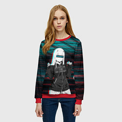 Свитшот женский Zero Two Senpai, цвет: 3D-красный — фото 2