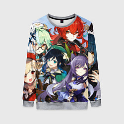 Женский свитшот Персонажи Genshin Impact