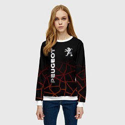 Свитшот женский PEUGEOT, цвет: 3D-белый — фото 2