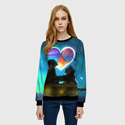 Свитшот женский Ваня Дмитриенко Венера-Юпитер, цвет: 3D-черный — фото 2