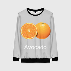 Свитшот женский Orange avocado, цвет: 3D-черный