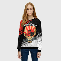 Свитшот женский Five Finger Death Punch 7, цвет: 3D-черный — фото 2