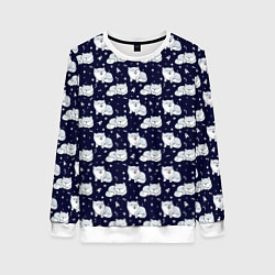 Свитшот женский Милая Шиба Ину, цвет: 3D-белый