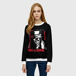 Свитшот женский Hellsing, цвет: 3D-белый — фото 2