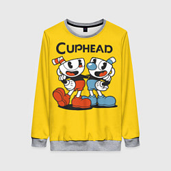 Свитшот женский CUPHEAD, цвет: 3D-меланж